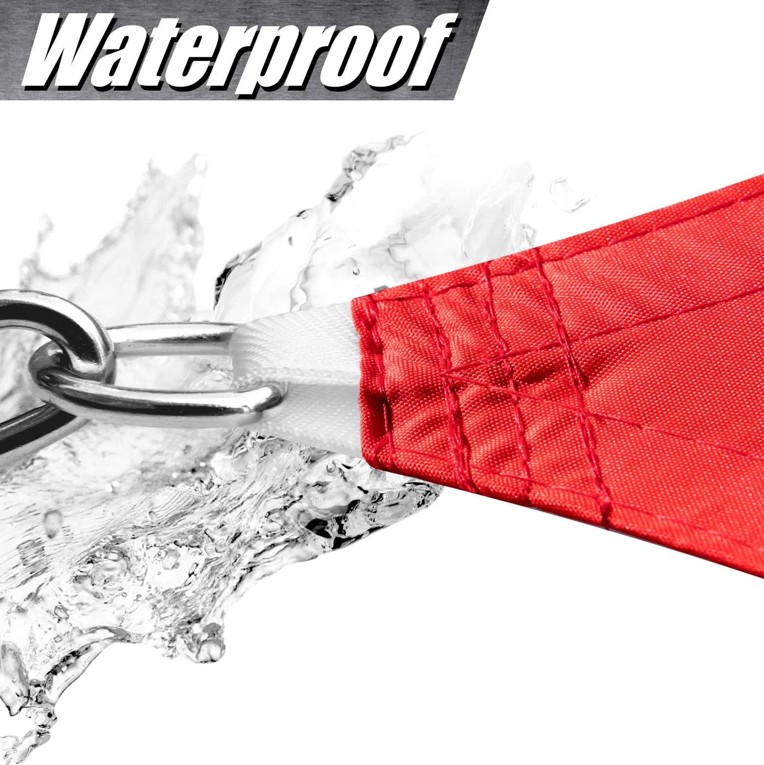 Red Triangle Waterproof Sun Shade Sail Canopy U408