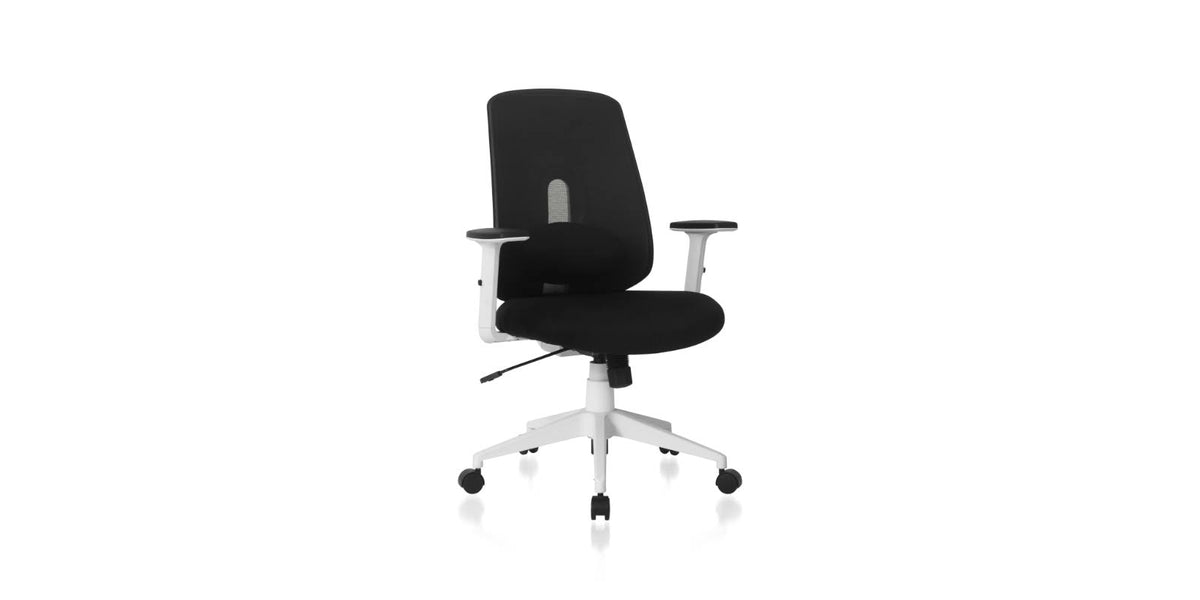 Ergonomic Swivel Office Chair with Lumbar Adjust (Black) L27146