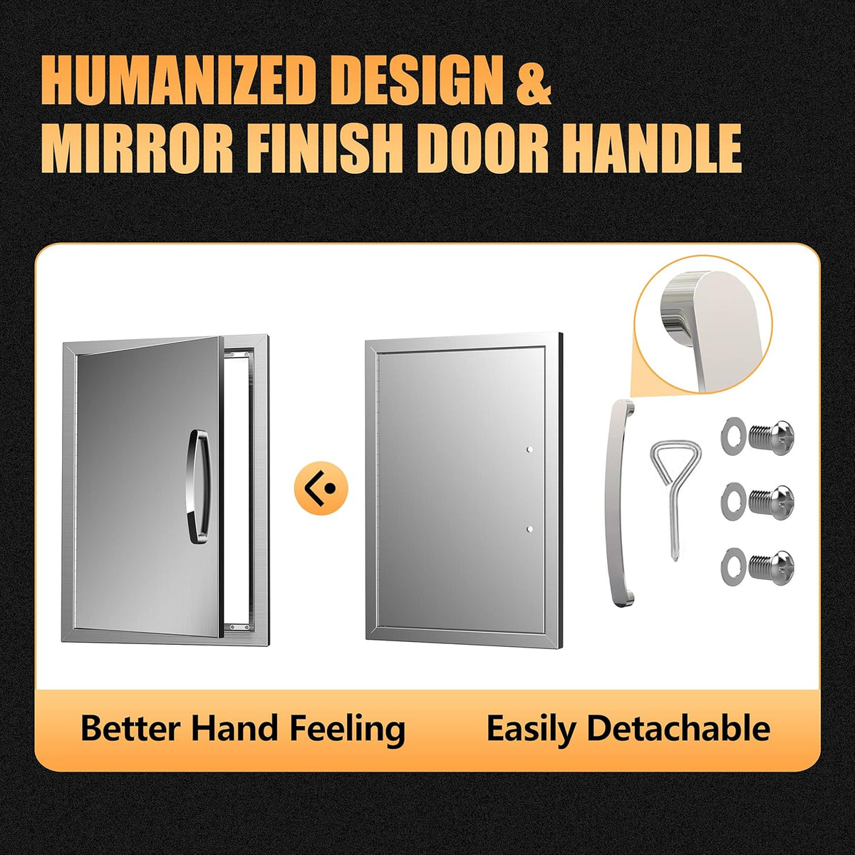 Stainless Steel BBQ Access Door 17W x 24H Inch A972