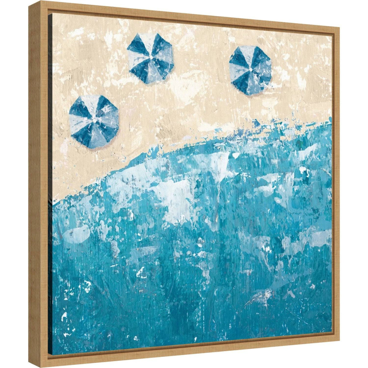 Beach Days Framed Canvas Wall Decor, Brown, 16x16 F12268