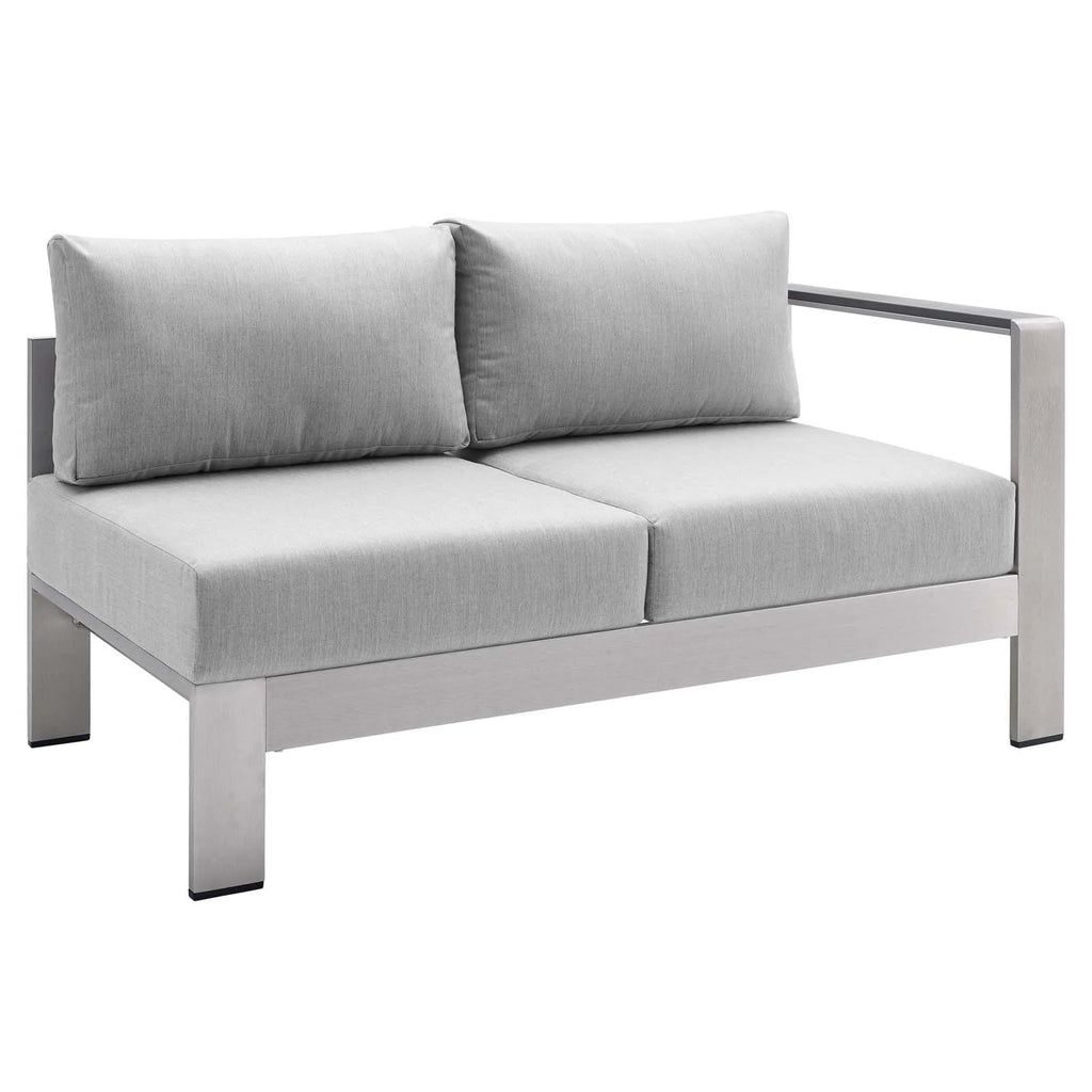 8 Piece Outdoor Patio Sectional Sofa Set in Silver Gray H95155