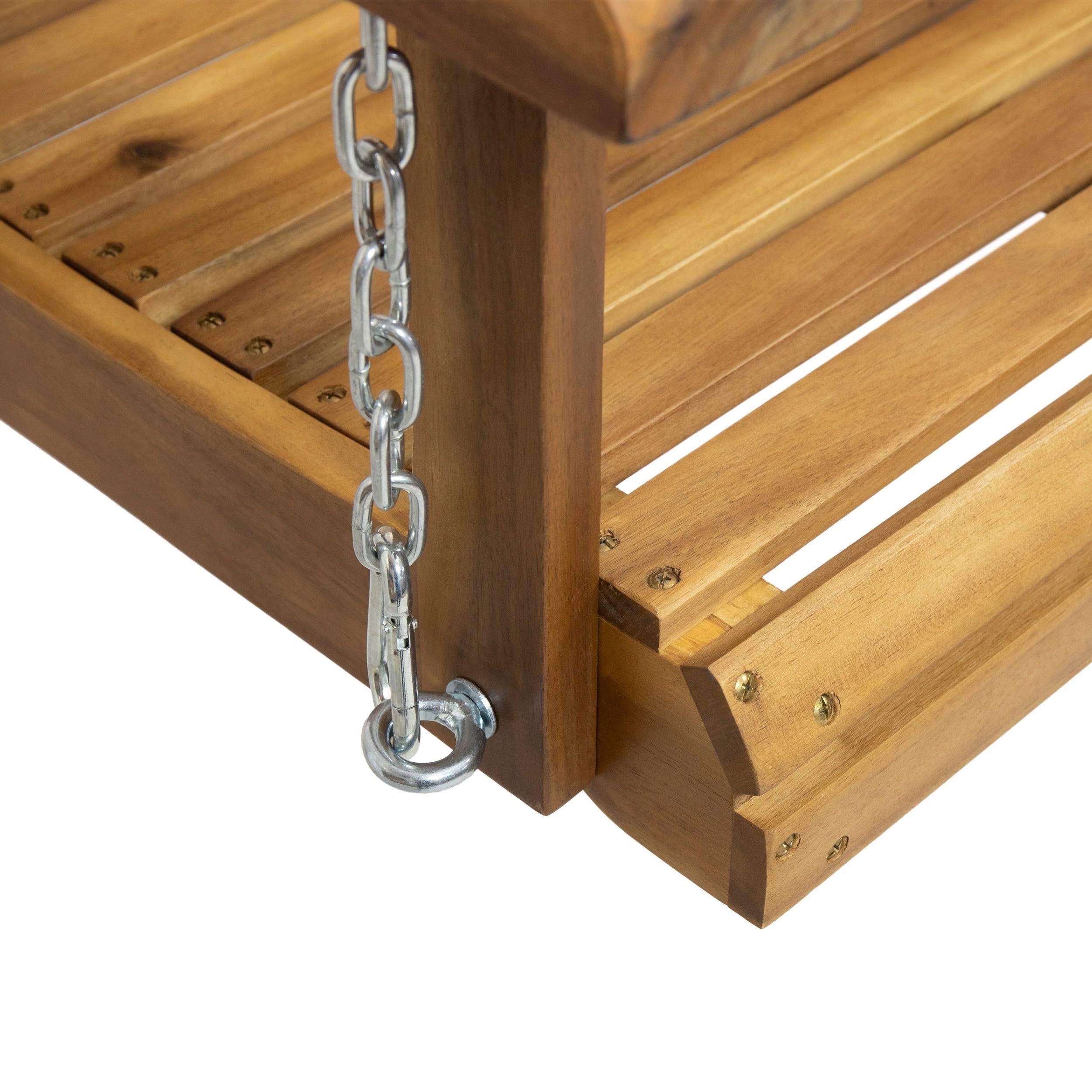 Acacia Wood Patio Porch Swing F902