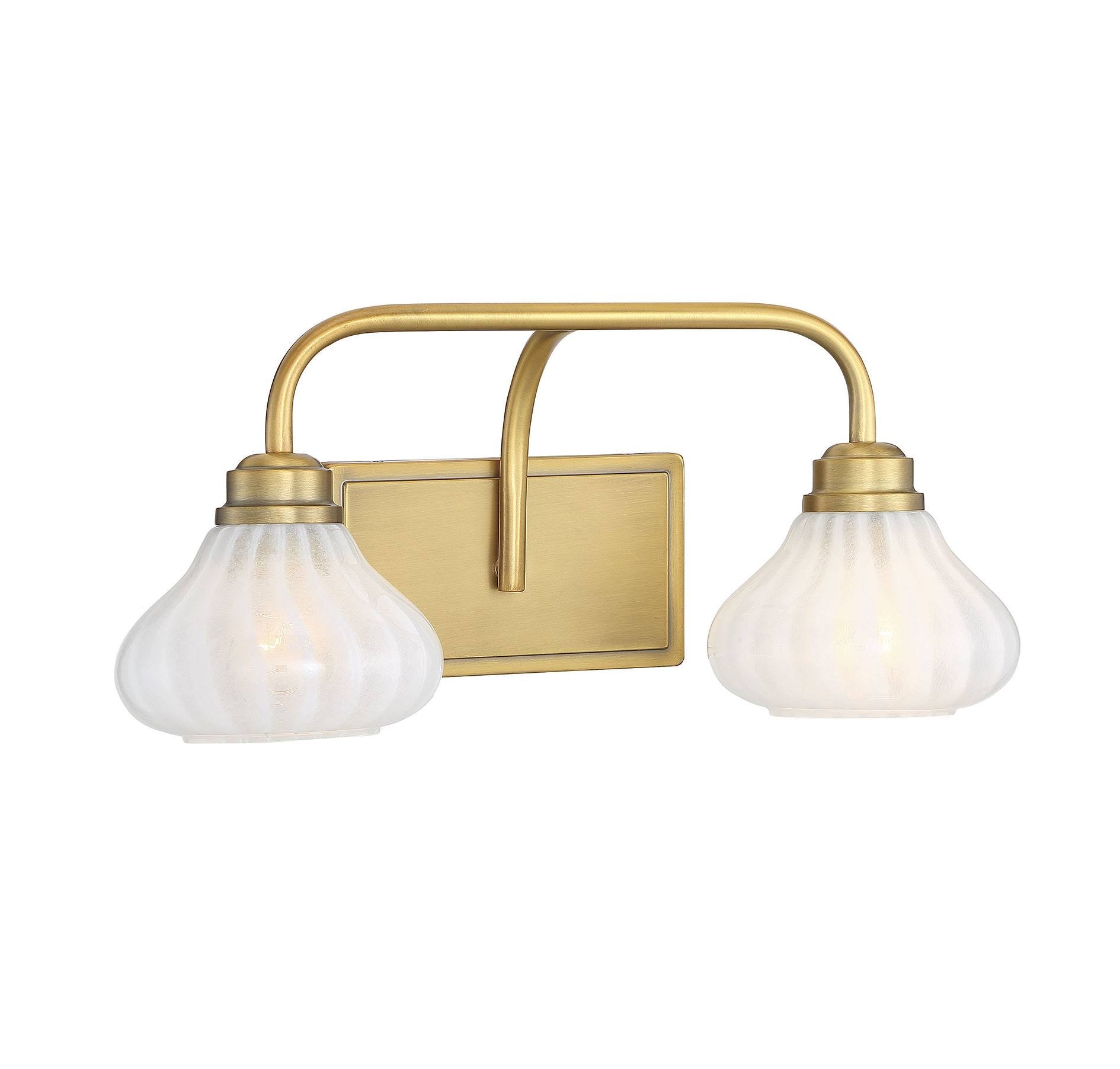 2 Light Warm Brass Bath P80966