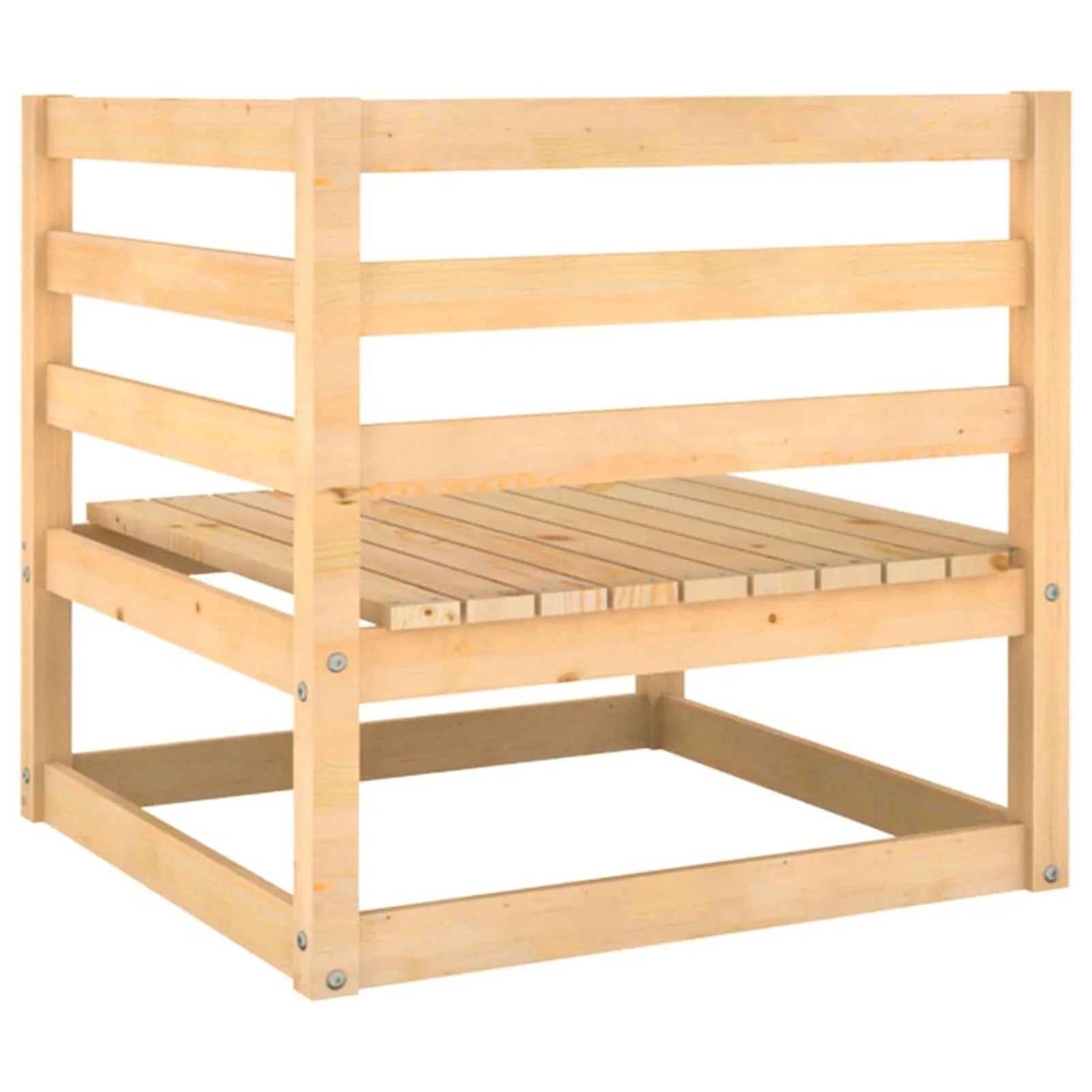 2 Piece Garden Set with Cushions Solid Pinewood M541173