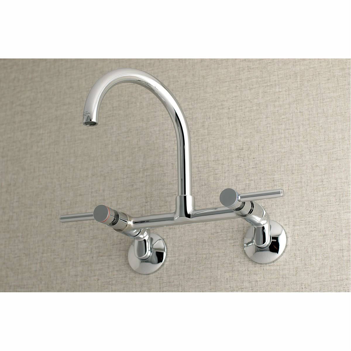 8x22 Adjustable Center Wall Mount Kitchen Faucet, Oil Rubbed Bronze R441