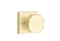 Satin Brass Octagon Knob Privacy Set T849