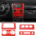 Red Dashboard Control Console Trim Panel Cover for Jeep Wrangler JK Pack of 2 J997