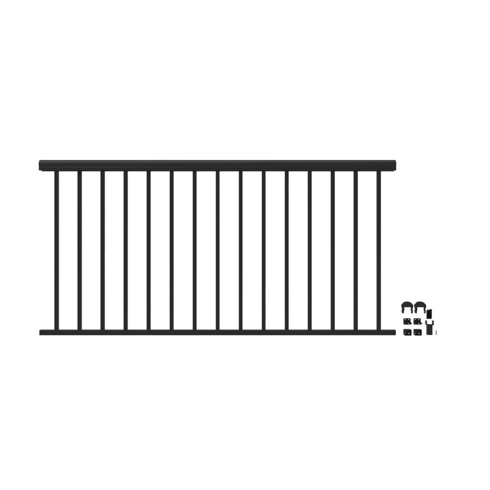 Matte Black Aluminum Deck Rail Kit with Balusters X938336