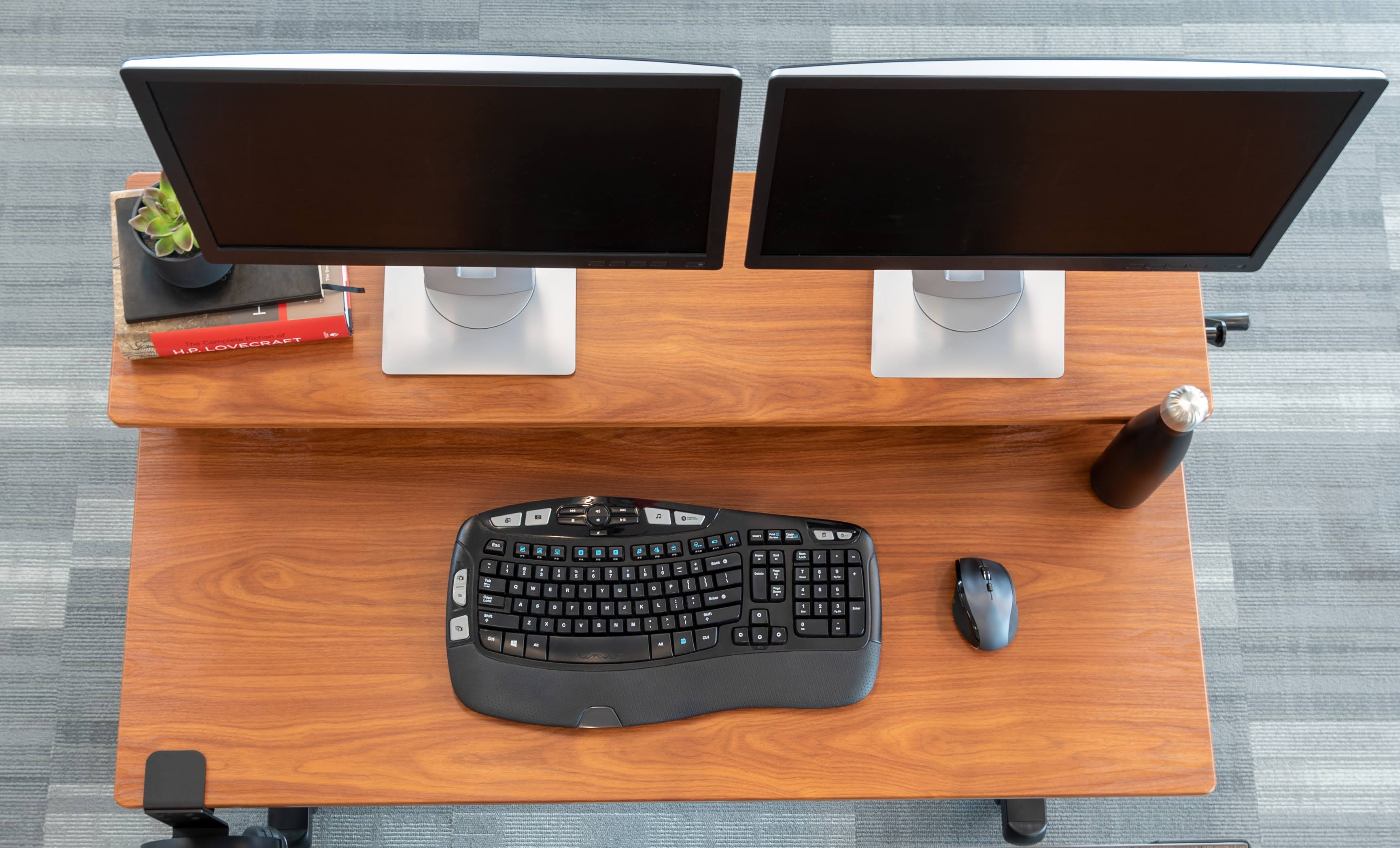 48-inch Crank Adjustable Height Stand Up Desk with Steel Frame Y79369