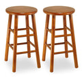 Cherry 24x22 Stool with Beveled Seat, Set of 2 O45066