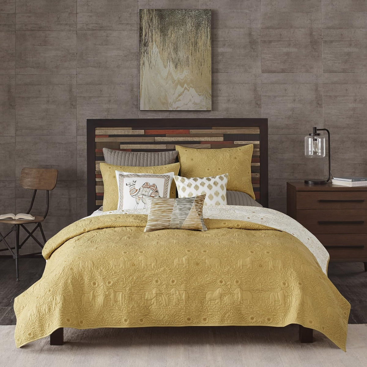 Navy 3 Piece Coverlet Mini Set, King/California King E1513