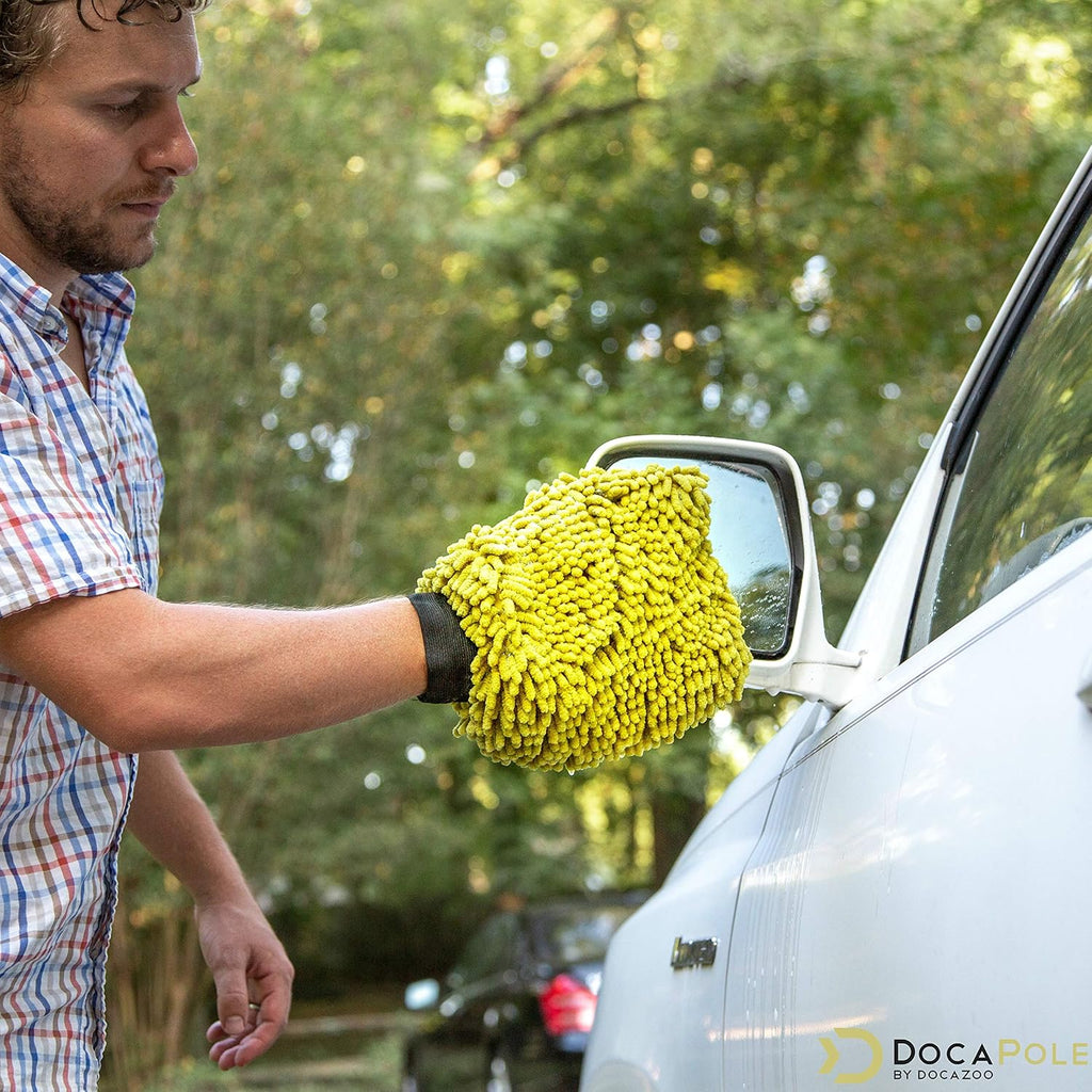 5-12 Foot Car Cleaning Kit with Soft Car Wash Brush, Car Squeegee, Car Wash Mitt (2X), Microfiber Cleaning Head & 12’ Extension Pole K956