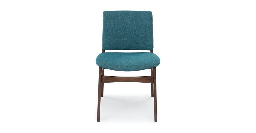 Blue Fabric Dining Chair with Walnut Frame X7260