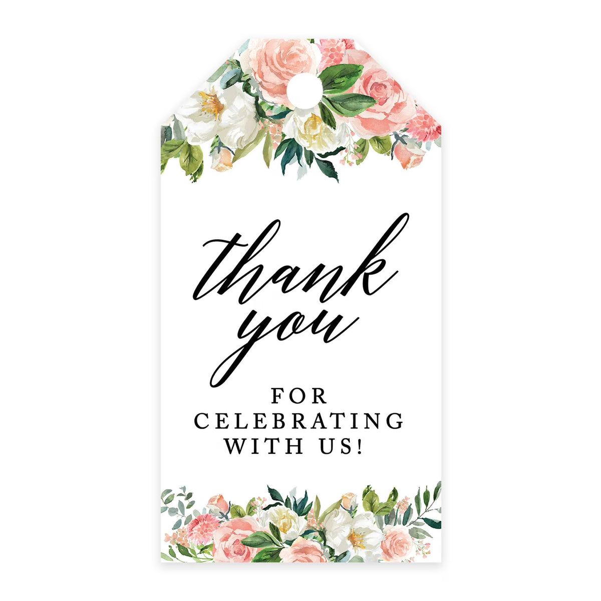Coral Floral Garden Cardstock Gift Tags 100-Pk K6916