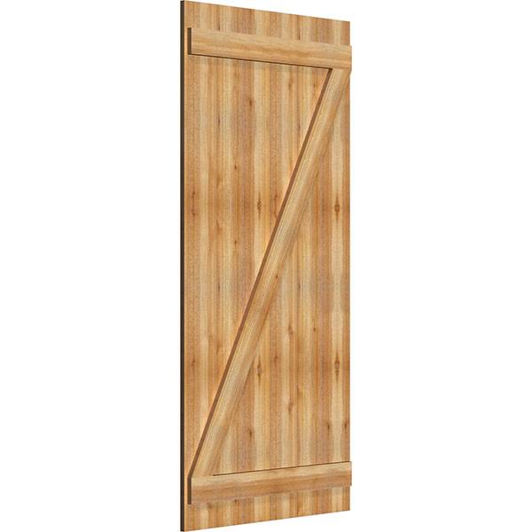 Rough Sawn Western Red Cedar Board-n-Batten Shutters with Z-Bar Z982696