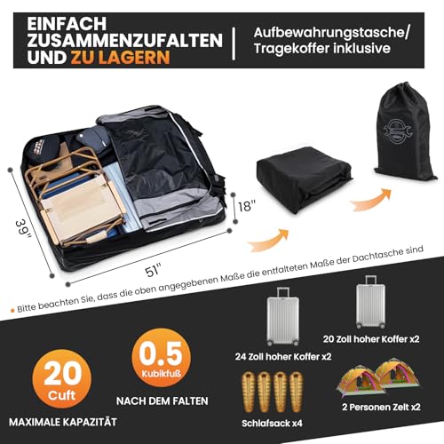 20 Cubic Waterproof Car Roof Bag with Strap V853654
