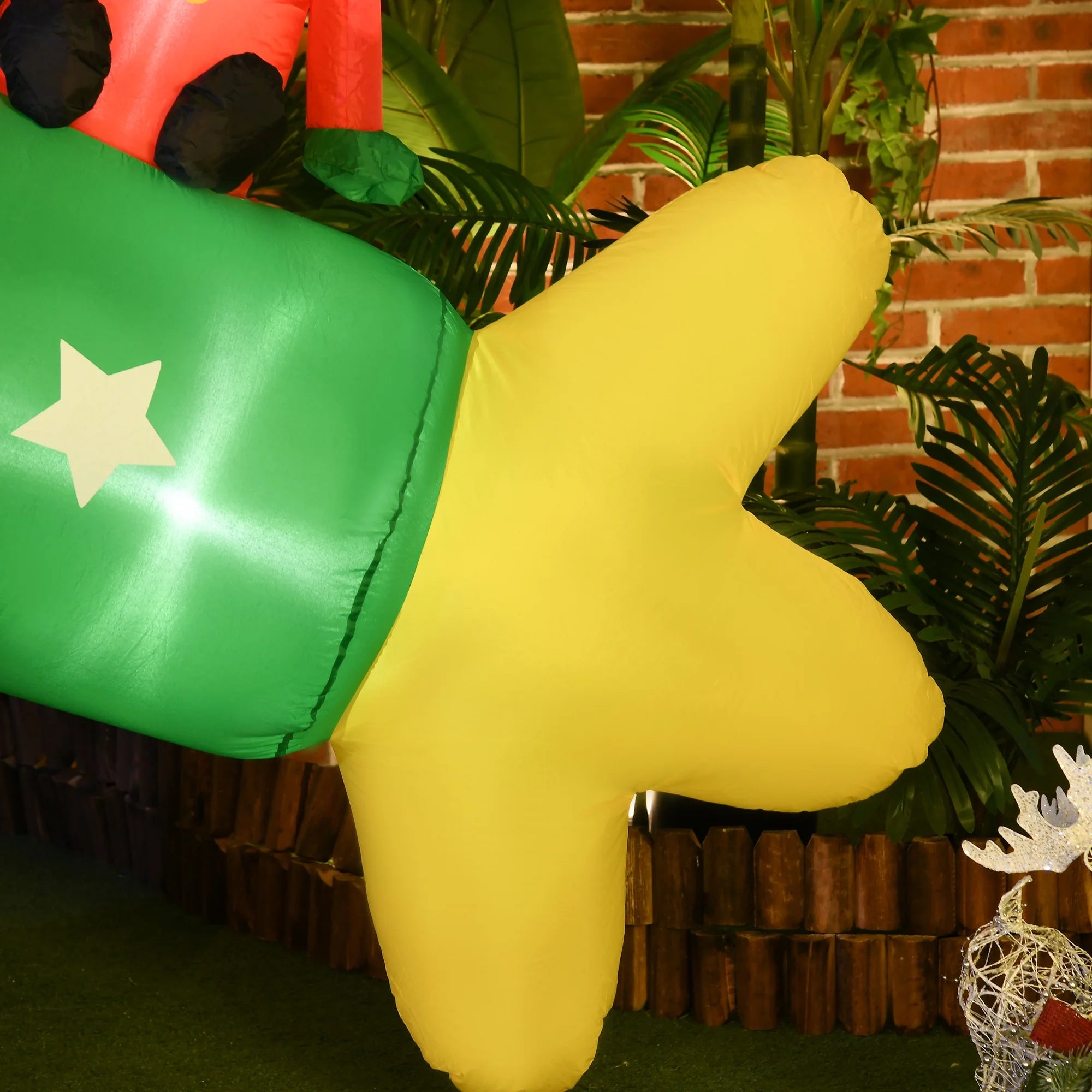 Inflatable Christmas Rocket with Santa Claus LED Yard Display P1306