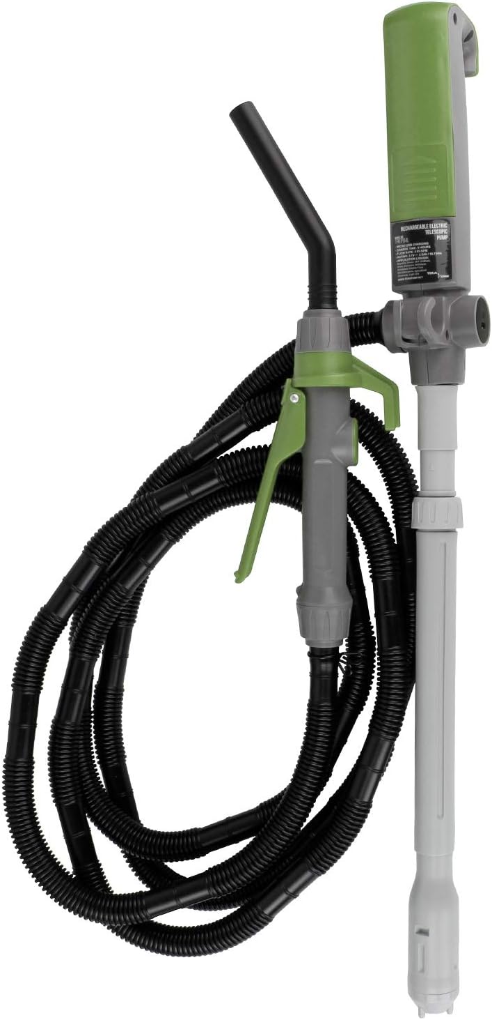 Multi-Purpose Battery Powered Fuel Liquid Transfer Pump, 10ft Hose, 9 liters per min, Pack of 2 J55131