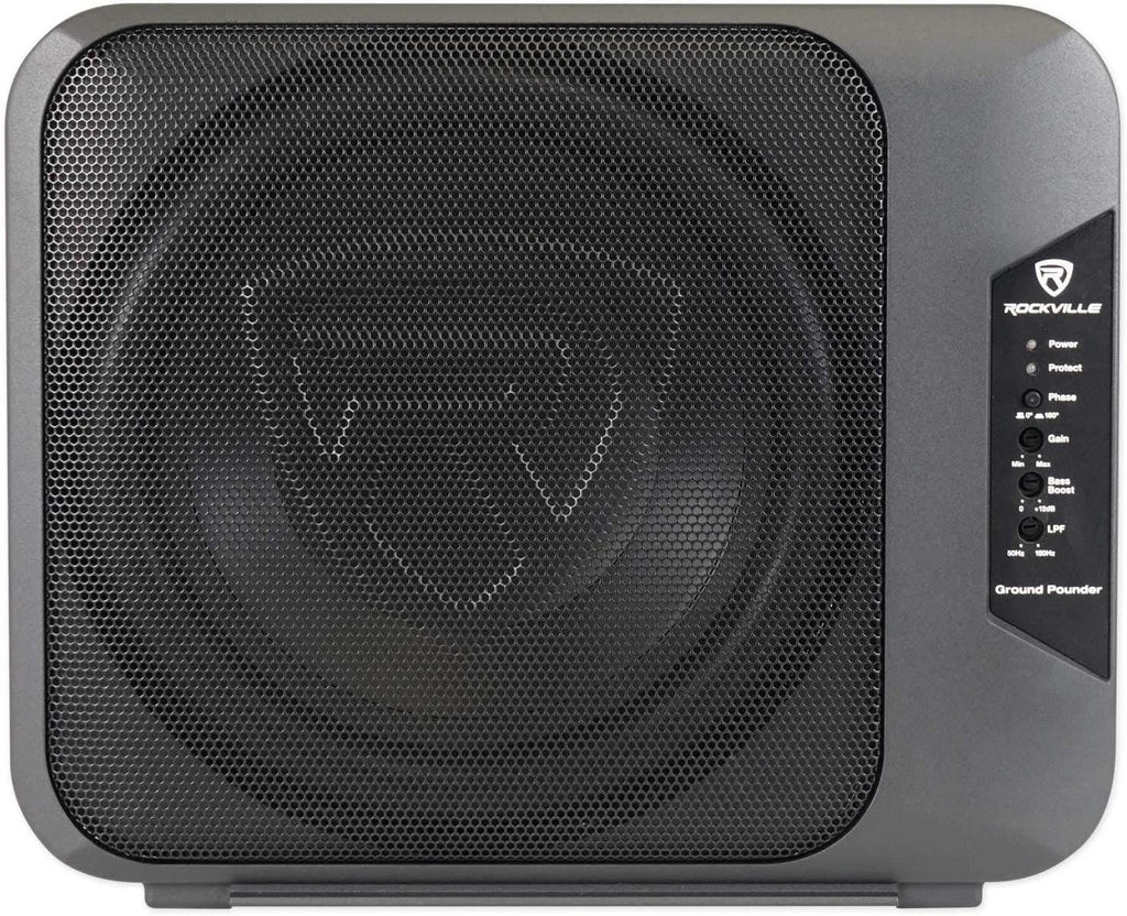 800w Powered Dual 10 Car Subwoofer Aluminum Enclosure V201314
