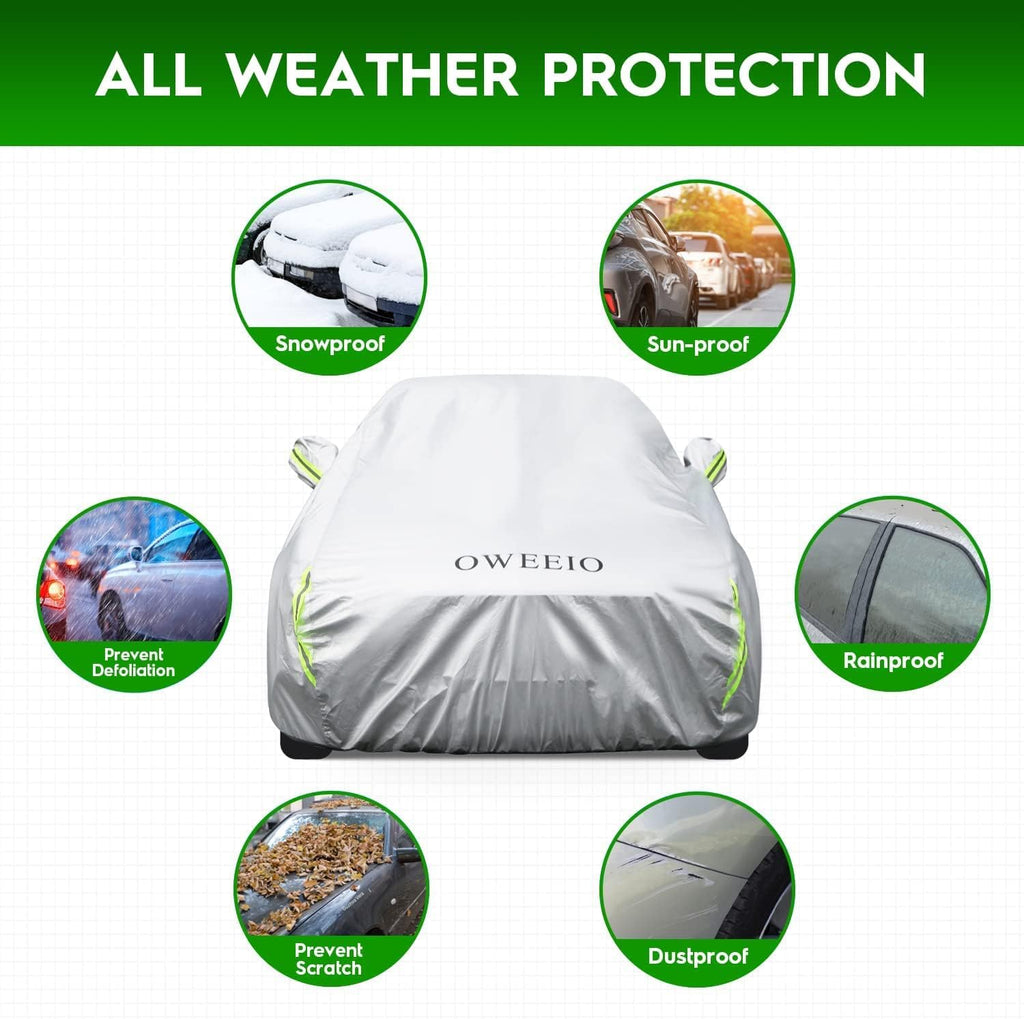 6 Layers Waterproof All Weather Car Cover with Zipper P8002