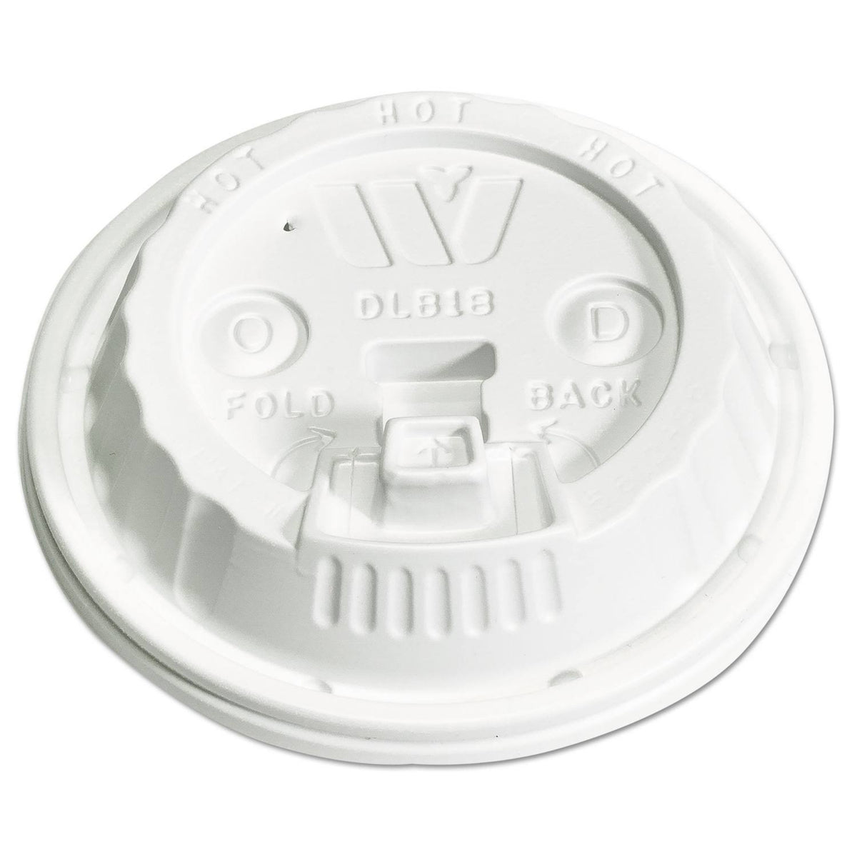 White Plastic Lids for Foam Cups, 1000/CTN Z53809