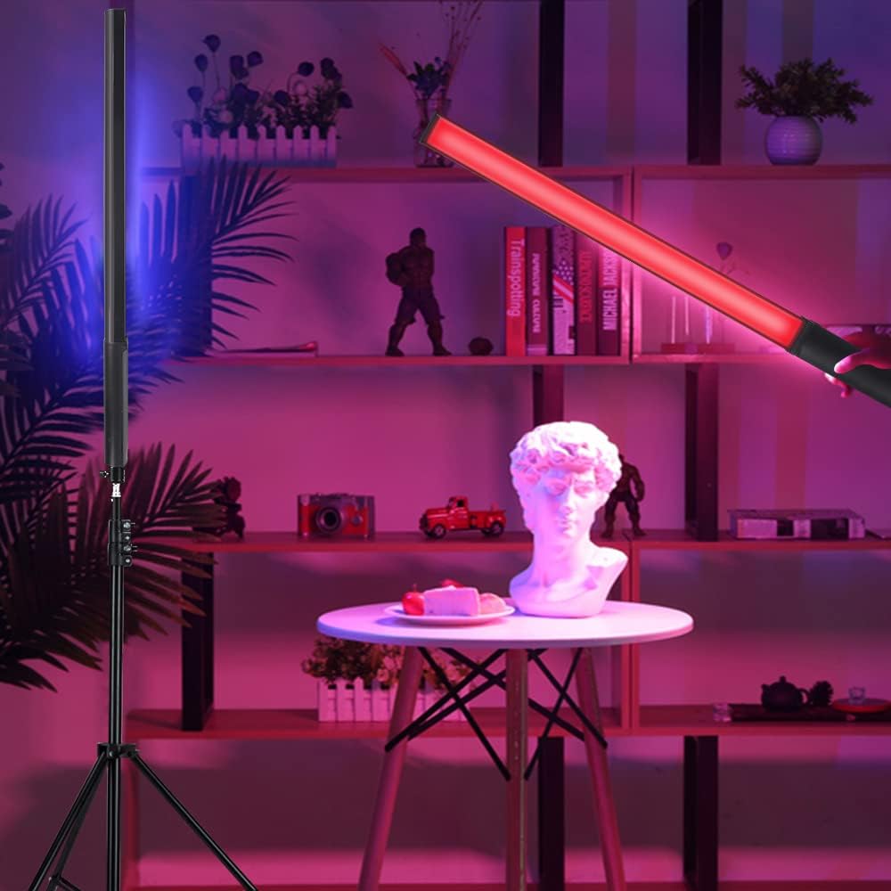 Handheld LED Video Light with Tripod & Remote Control, Pack of 2 D84234