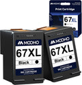 Remanufactured Ink Cartridge Replacement for HP 67XL (1 Black, 1 Tri-Color) Pack of 2 T320284
