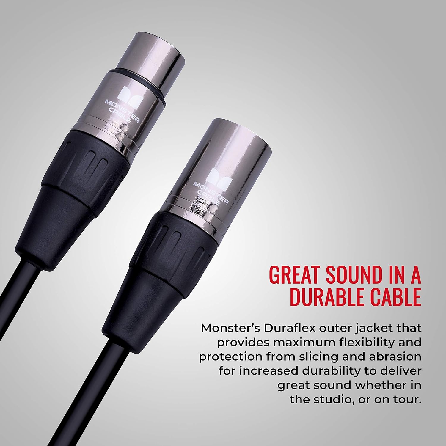 20 ft Silver Contact XLR Microphone Cable Pack of 2 Q68375
