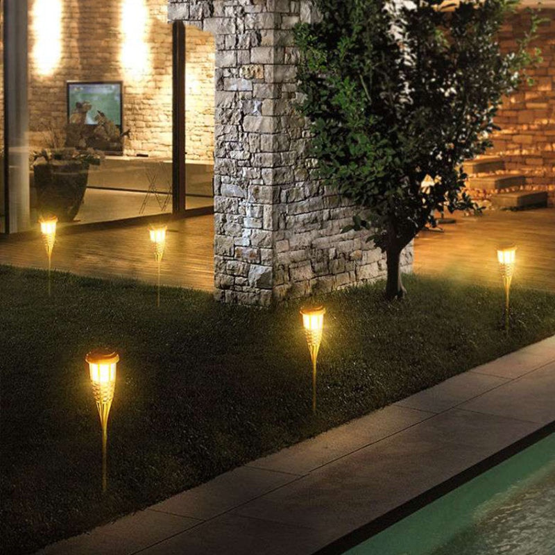 Amber Bamboo Tiki Torch Landscape Light K13253