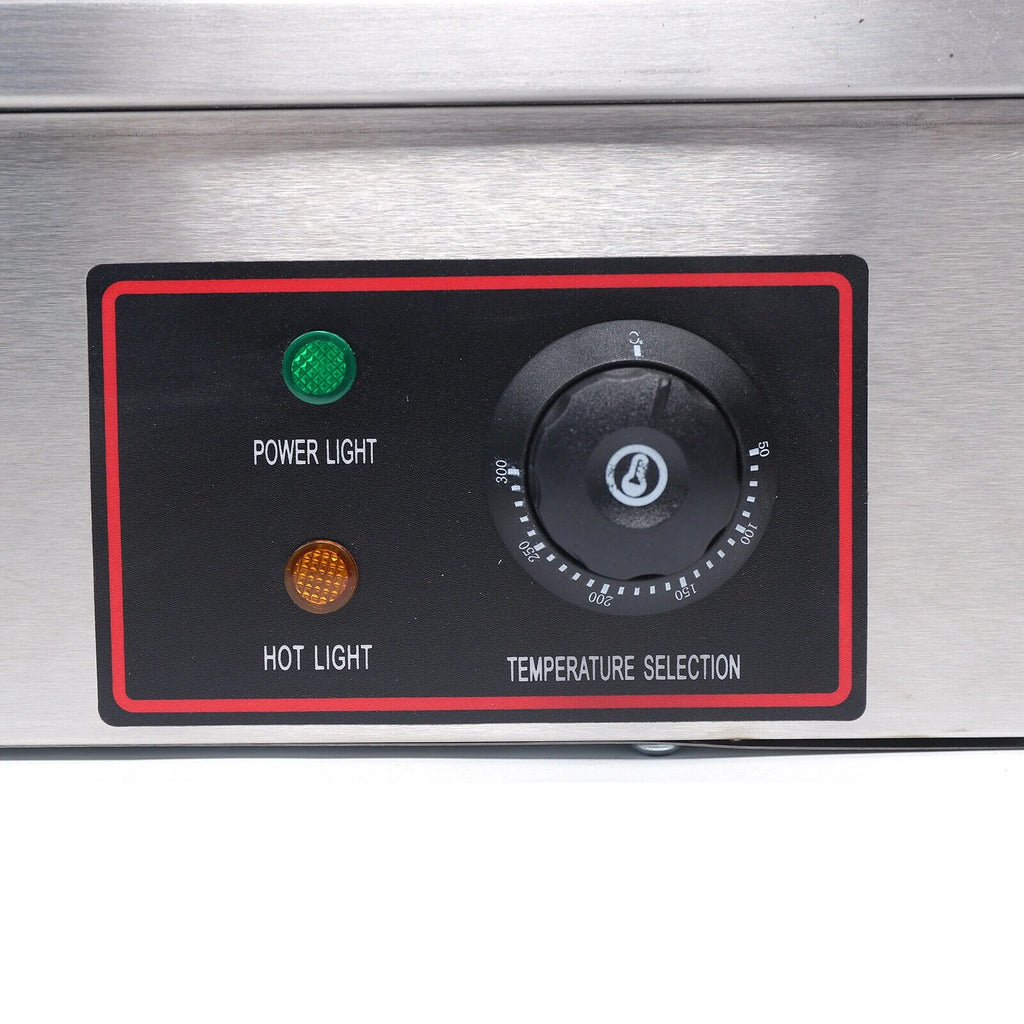 3000W 22'' Commercial Electric Griddle Flat Top Grill Stove Stainless Steel E5146