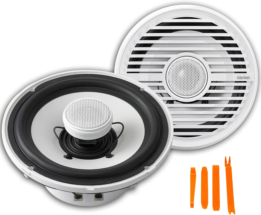 6.5-Inch 100-Watt Marine Speakers Pair with Pry Tool Kit V4343
