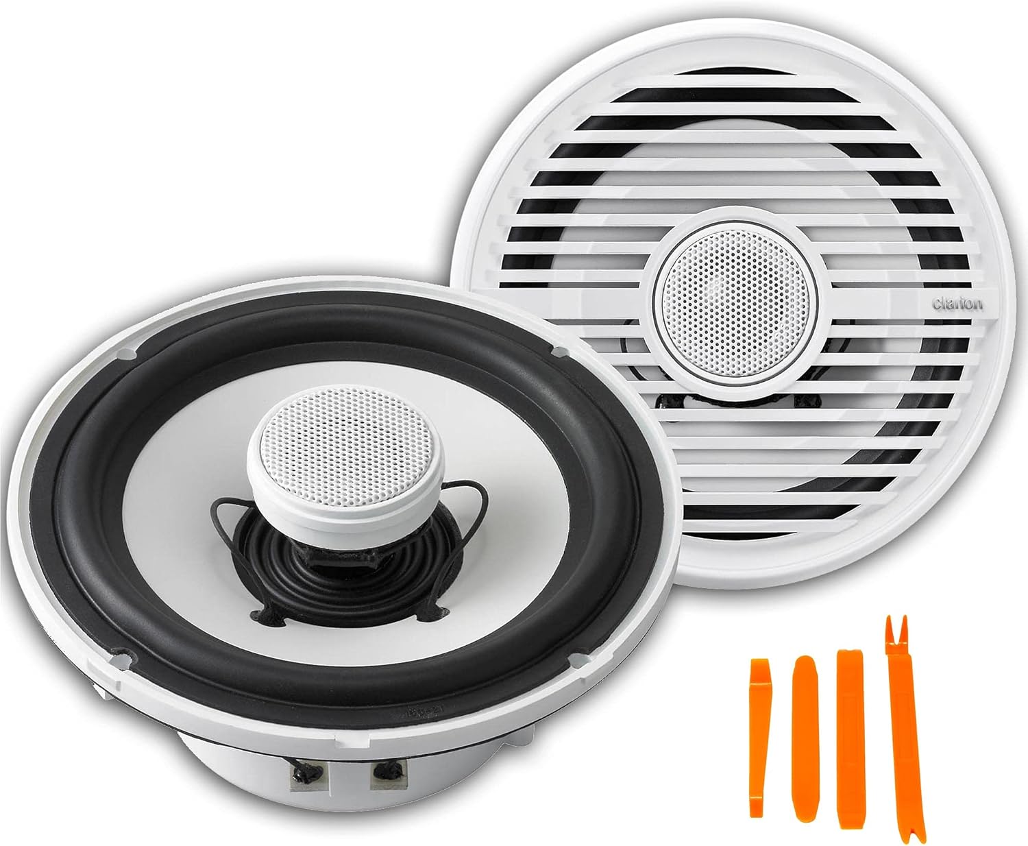 6.5-Inch 100-Watt Marine Speakers Pair with Pry Tool Kit V4343