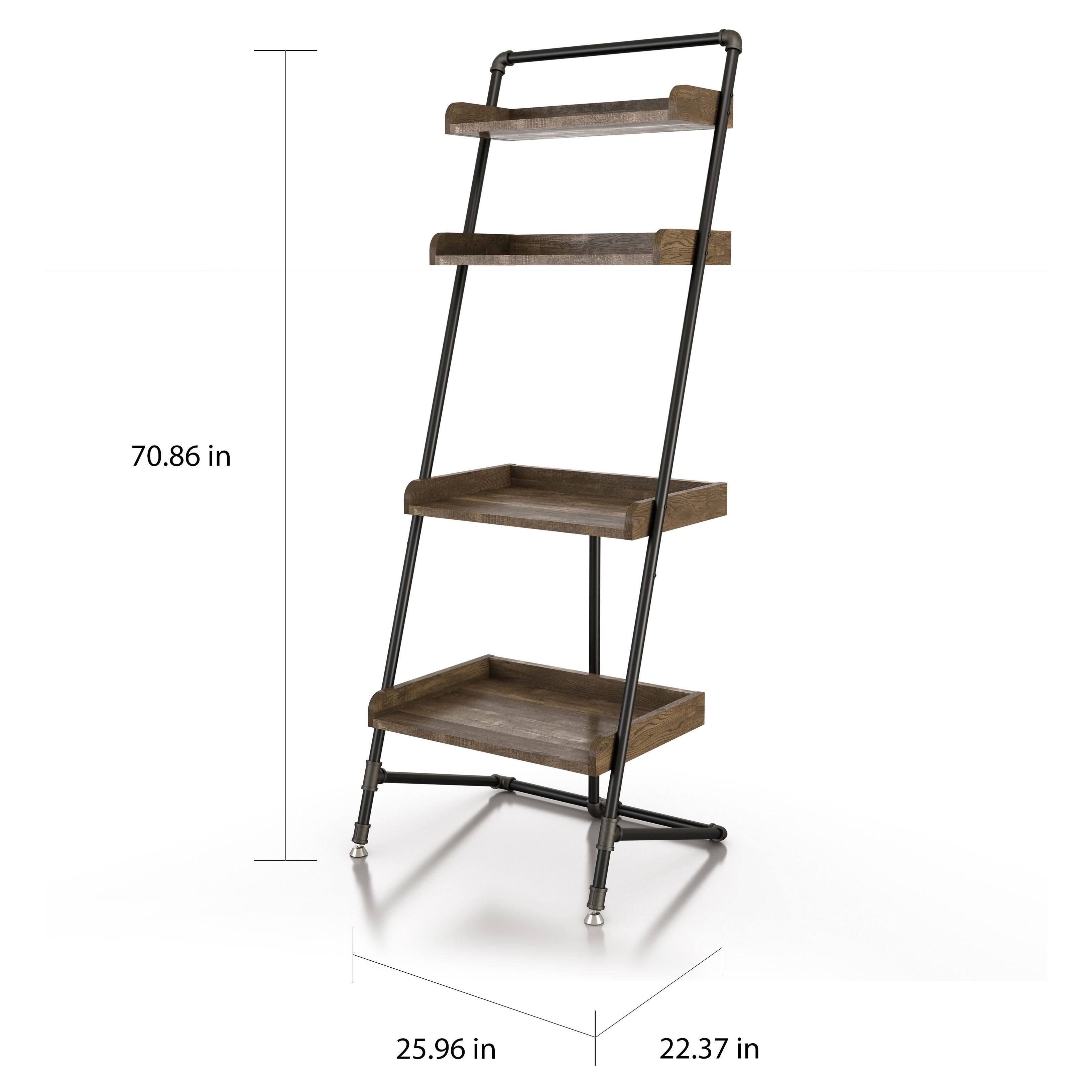 Rustic 4-Shelf Ladder Display Shelf T73591