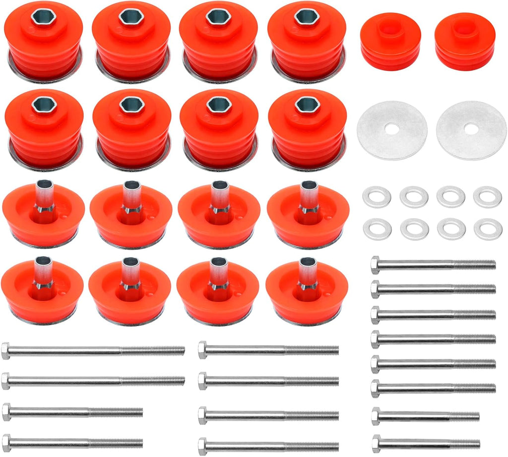 Body Mount Bushing Kit with Steel Sleeves and Hardware Q367328
