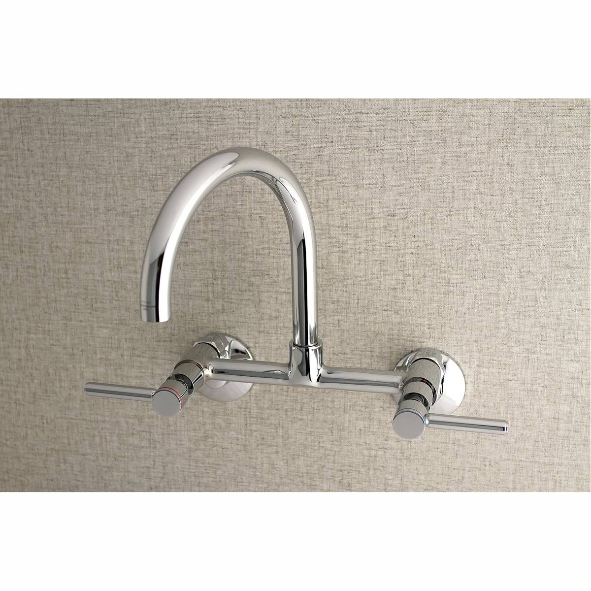 8x22 Adjustable Center Wall Mount Kitchen Faucet, Oil Rubbed Bronze R441