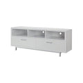 2-Drawer TV Console with 3 Storage Compartments White Q4216