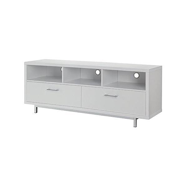 2-Drawer TV Console with 3 Storage Compartments White Q4216