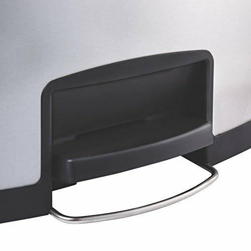 Blk 8 gal Stainless Steel Step-On Container C189
