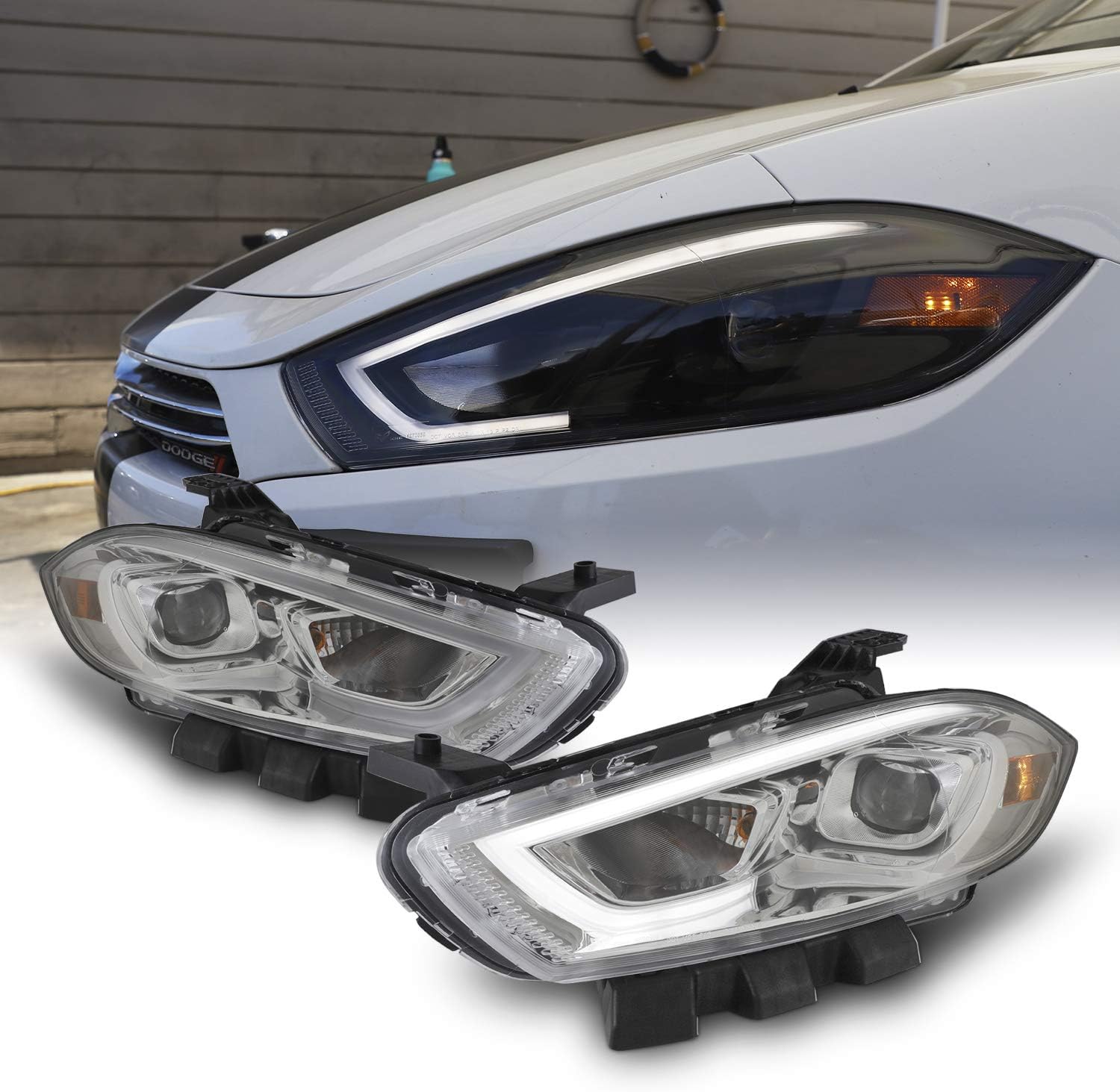 Projector Headlights Chrome Housing U77288
