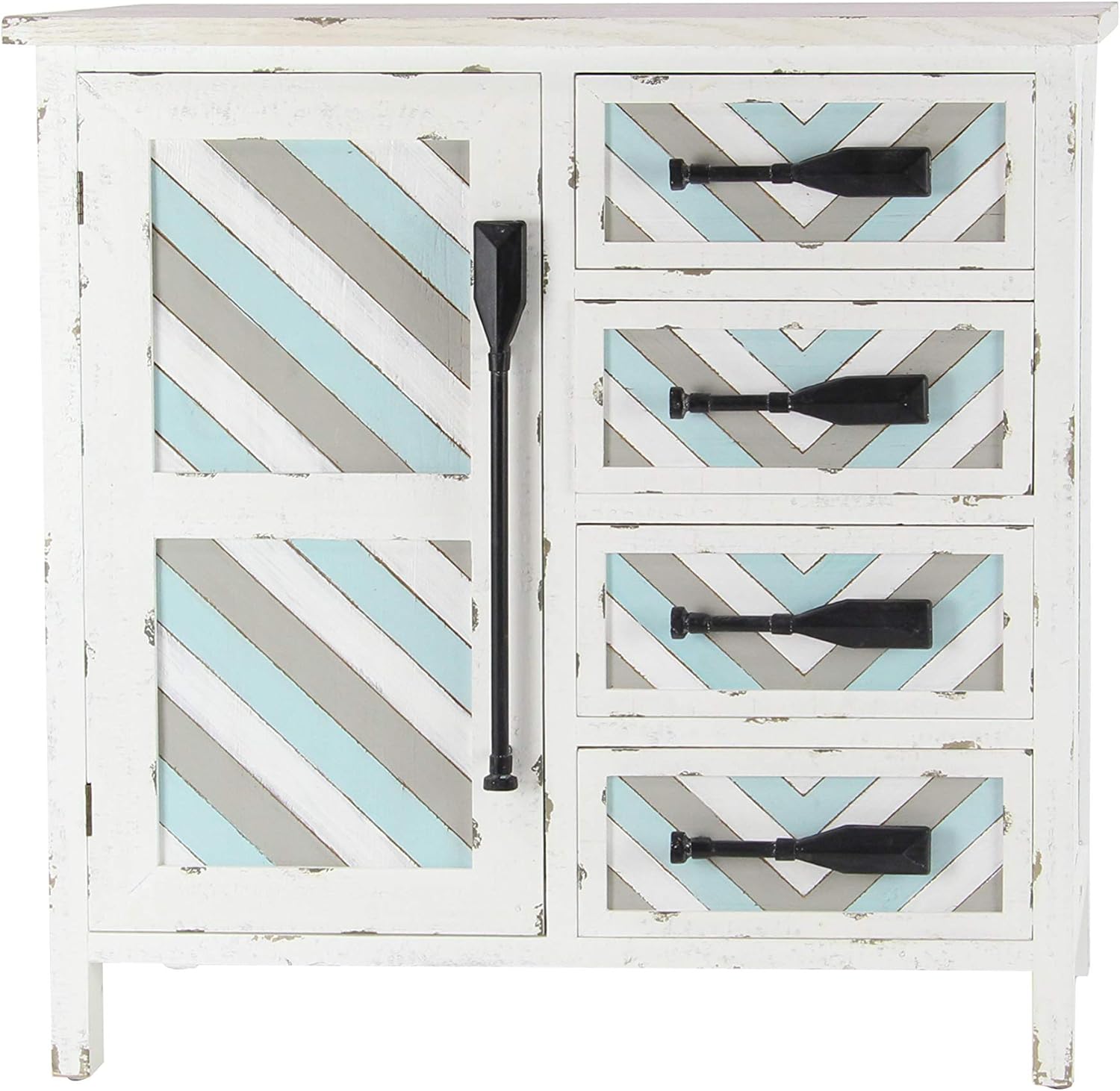 White Chinese Fir Wood Chest Storage Drawers, 33 L x 15 W x 31 H Q354