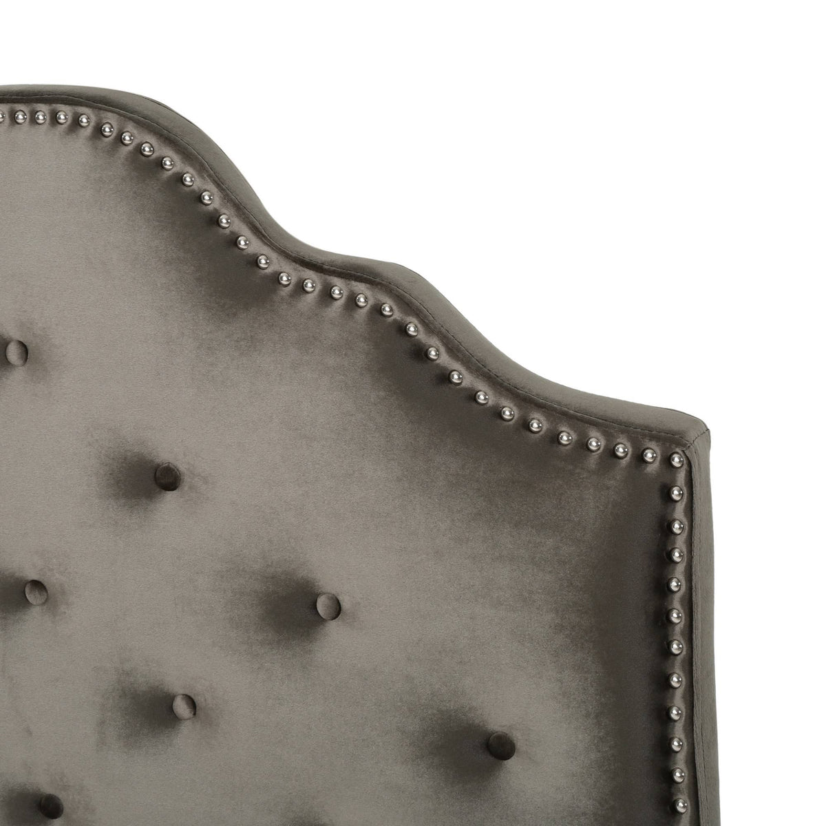 Studded Headboard, Gray, Full/Queen X685032
