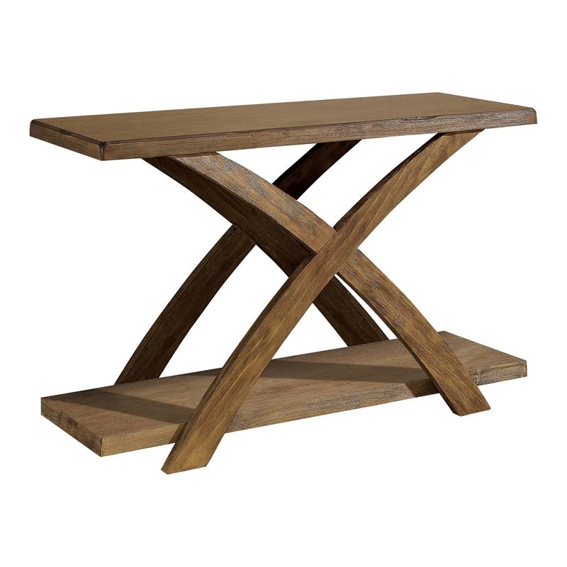 Rustic Sofa Table in Antique Light Oak M276