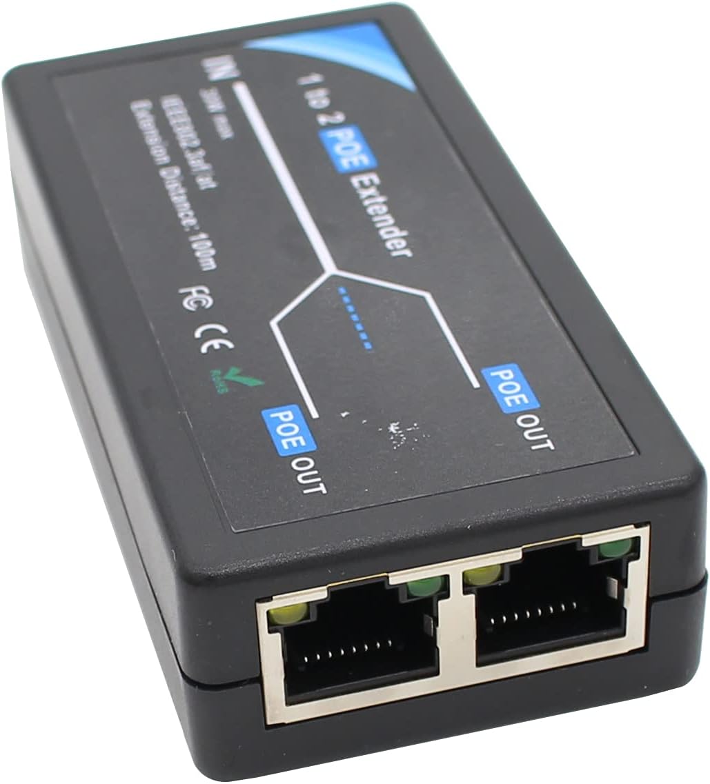 2 Port PoE-Powered Ethernet Switch Repeater 100m Pack of 2 G67611