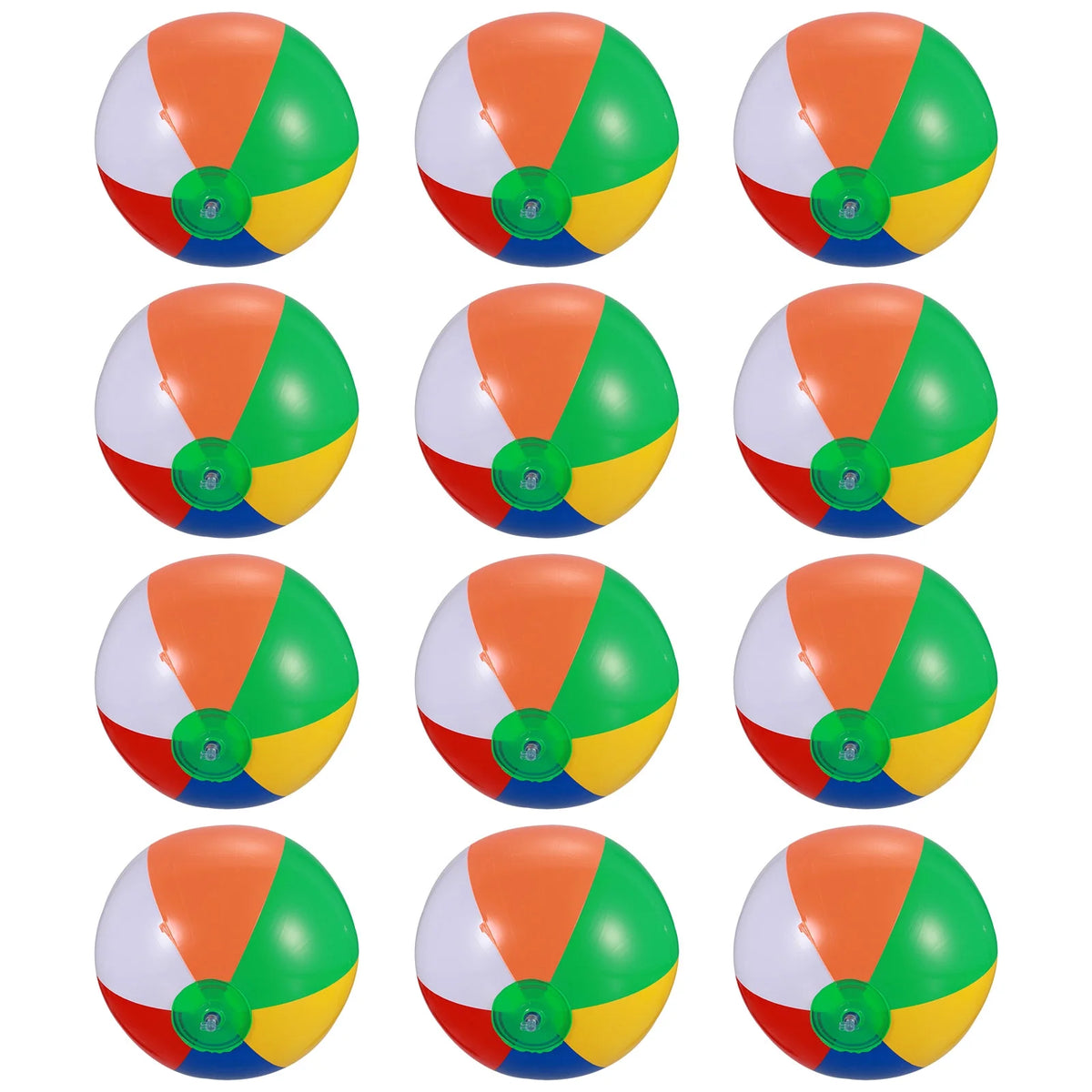 12 Pcs Inflatable Beach Balls Pool Toys W7259
