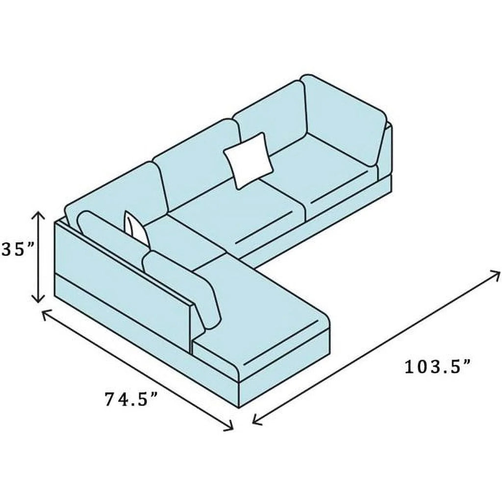 Chocolate Microfiber Corner Sectional Sofa with Storage Ottoman N447309