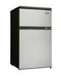 3.1-Cu.Ft. Dual Door Compact Fridge with Freezer, Black/Stainless V9159