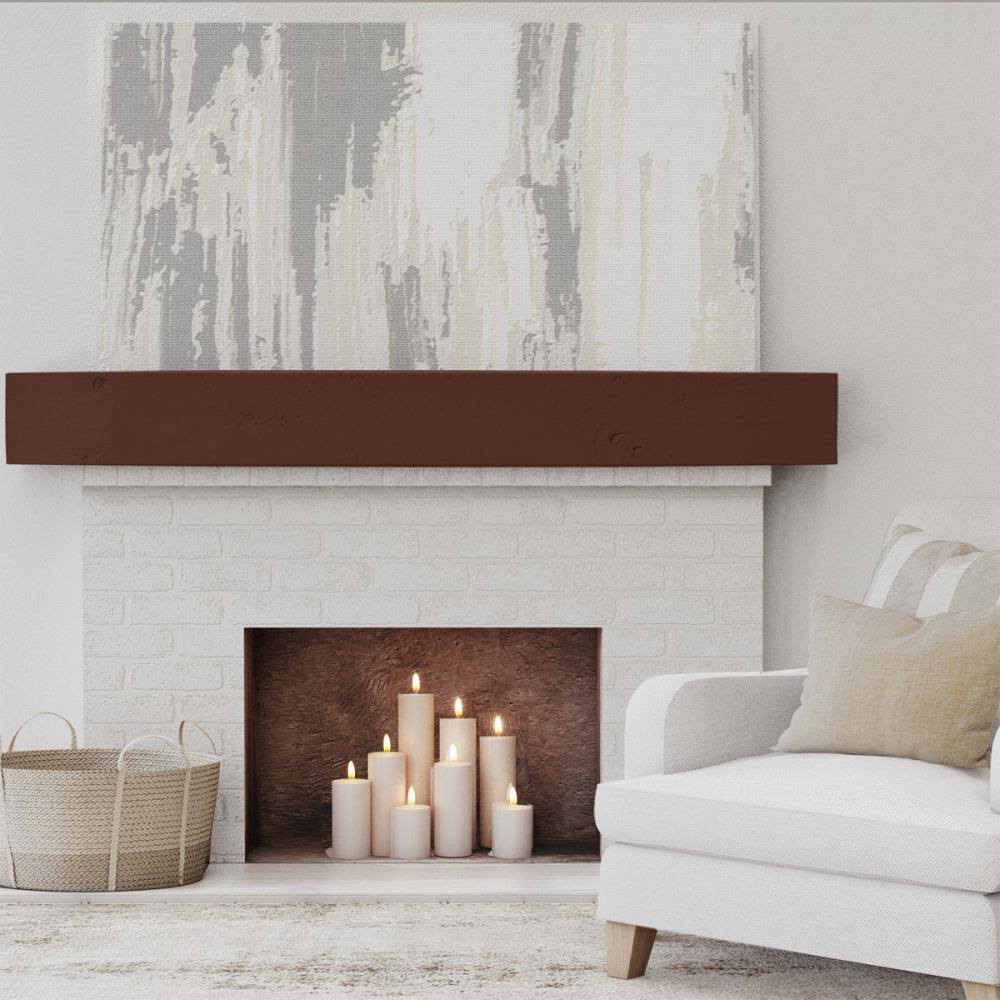 Knotty Pine Faux Wood Fireplace Mantel L346