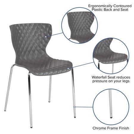 Gray Plastic Stack Chair Y94362