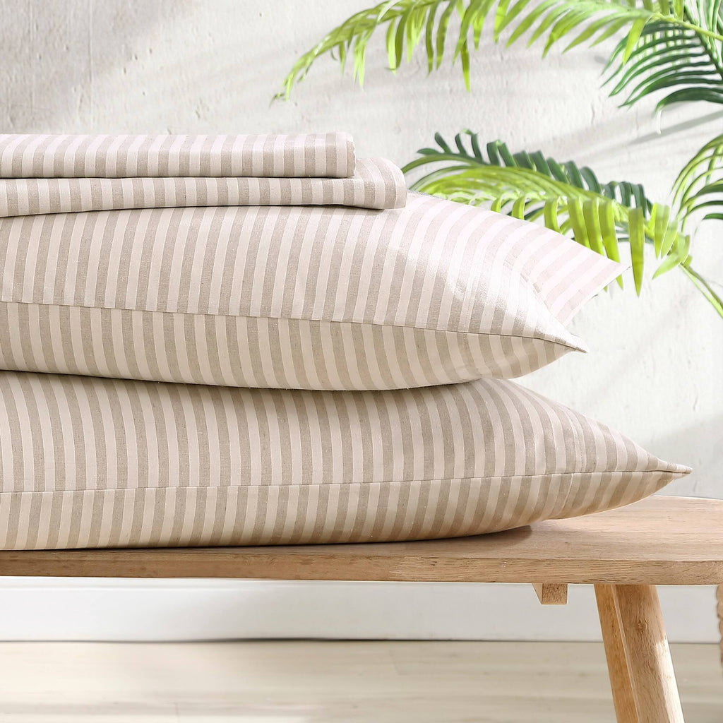 Beige Percale Sheet Set, Twin D6135
