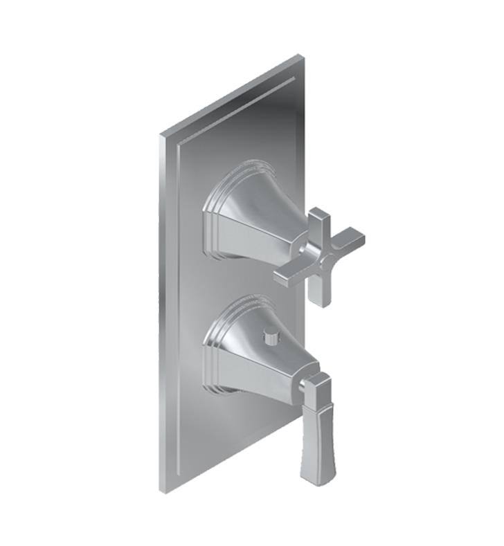Polished Chrome Two Hole Vertical Thermostatic Valve Trim Plate N401